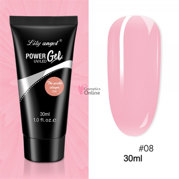 PolyAcril Gel UV/ LED pentru unghii false Lily Angel de 30 ML - 008 The Gentle Slayer